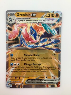 クラシックポケカ Pokemon TCG Greninja ex 106/167 Double Rare SV Twilight Masquerade