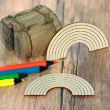 Holz Regenbogen V1 - Deko Basteln 8-50cm