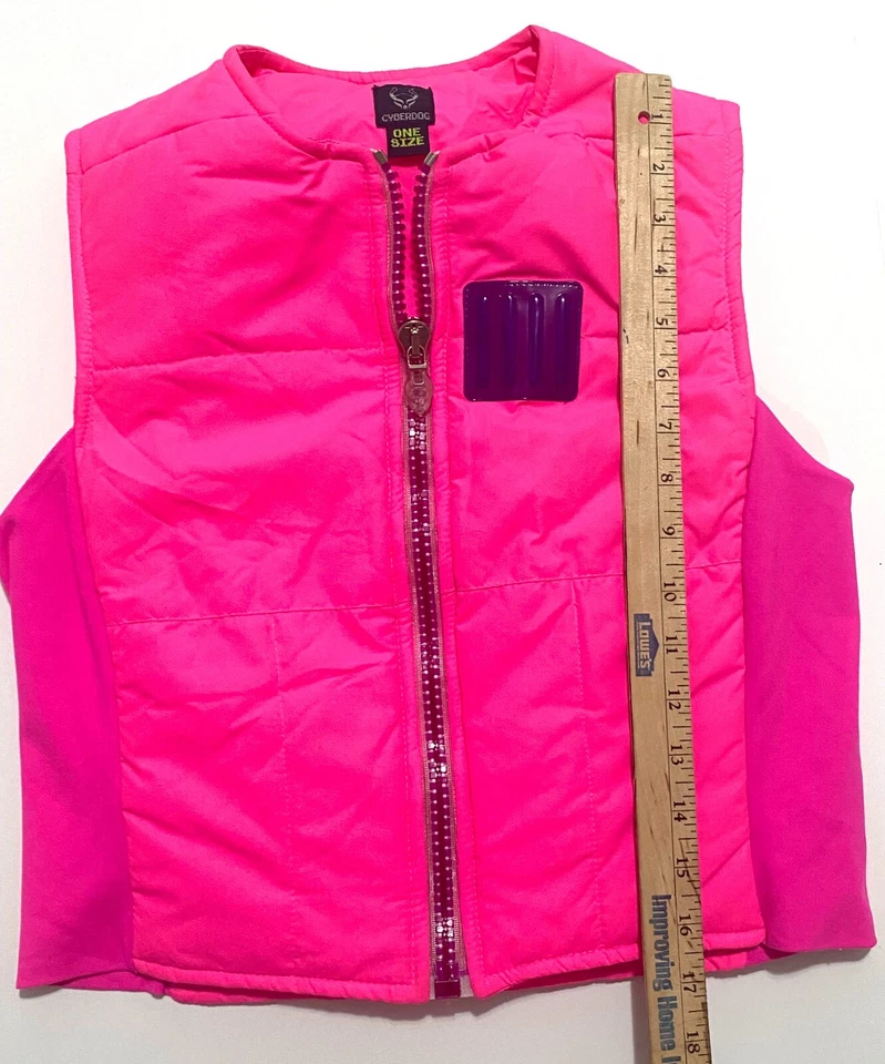 CYBERDOG VEST - Hot Pink + Purple UV - VINTAGE Rave Party UK Size Small - image 4 of 4