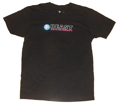Mr.Beast Feastables Black Beast Philanthropy T-shirt Size M