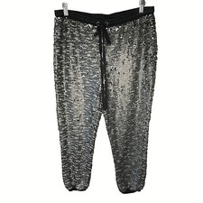 Free People Pants New Women's Small Sequin Drawstring Gun Metal Gray With Tags
