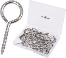 1.57" Stainless Steel Eye Screws for Wood, 30 Pcs Screw Eye Hooks Eye ...