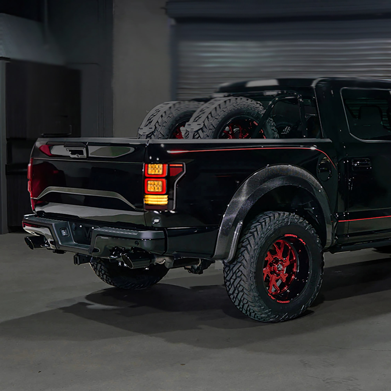 Sequential LED Tail Lights - Black Housing, Smoke Lens For 2015-2020 Ford F150 (Pair)