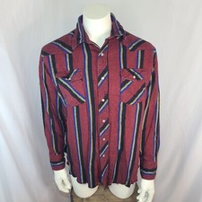 Vintage Wrangler Mens Button Up Pearl Snap Long Sleeve Shirt sz XXL Flannel