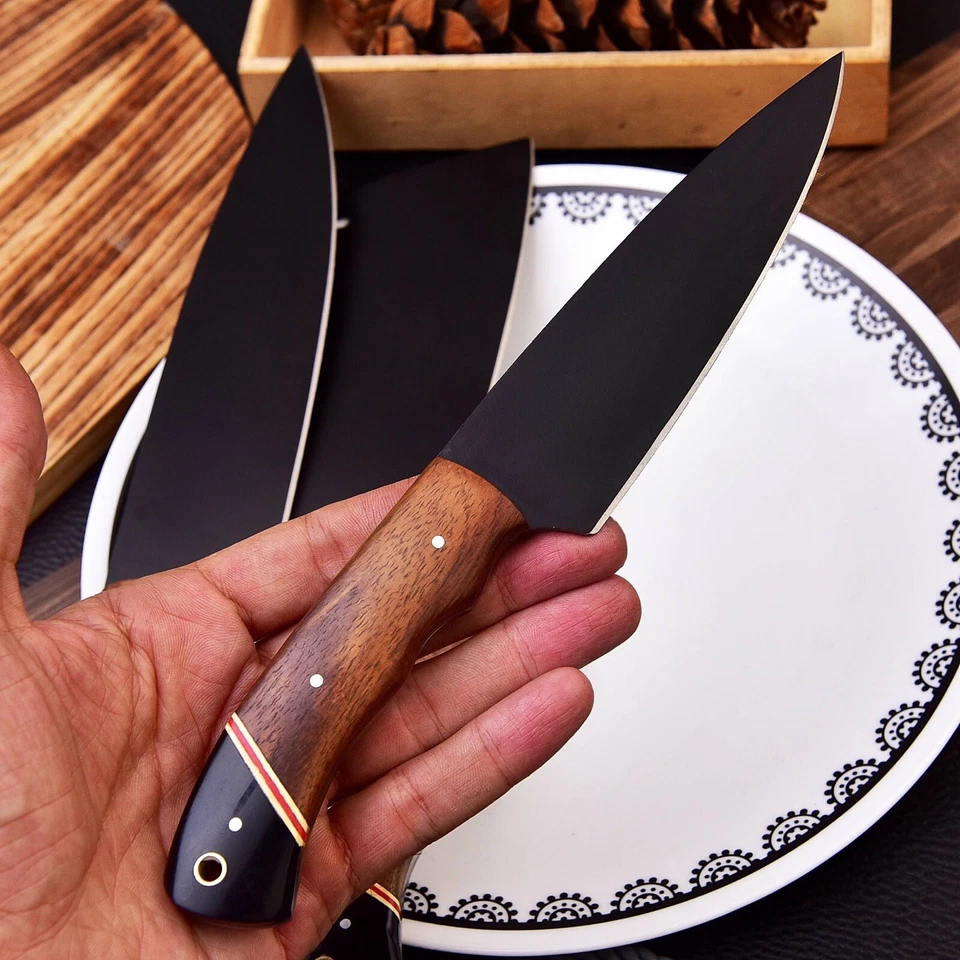 CUSTOM HANDMADE HIGH CARBON STEEL CHEF KNIFE KITCHEN KNIVES CHEF SET X-522 - Imagem 4 de 4