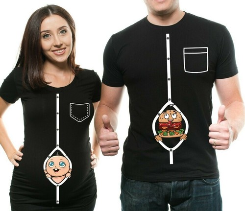 Pregnancy Funny Couple T-shirts 