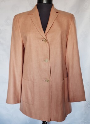 JACKET ITALY AUTHENTIC WINDSOR LORO PIANA CASHMERE BLEND WOMENS BLAZER US 8 EU36