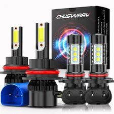 For Ford Explorer Sport Trac 2001-2005 Front LED Headlight + Fog Light Bulbs Kit