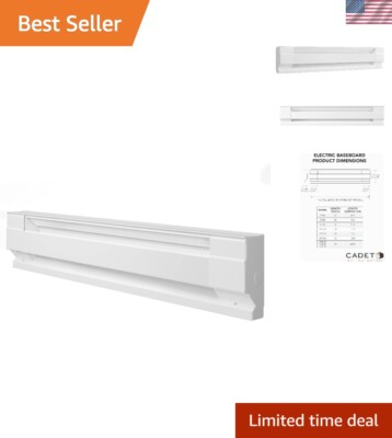 Portable 36'' Electric Baseboard Heater - 750 Watt,  Listed Efficient Heating