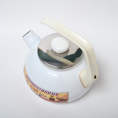 Teiera smaltata Villeroy & Boch Naif - rara bollitore tedesco vintage Gérard Laplau - Foto 13 di 21