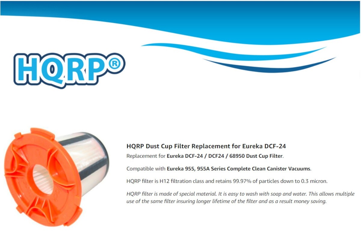 Confezione Da 2 Filtri HQRP Lavabili Riutilizzabili H12 Per - Foto 10