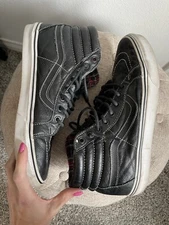 Vans Sk8-hi Reissue Black Plaid Sz10