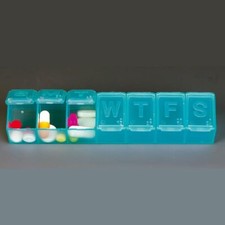 Dozownik tygodniowy na leki mały, pusty