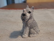 Stone Critter Littles Schnauzer Dog Figurine Made In USA 2โ 1988