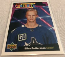2020-21 Upper Deck Hockey Elias Pettersson Vancouver Canucks UD Portraits #P-16
