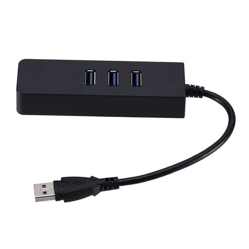 3 Ports USB 3.0 Gigabit Ethernet Lan RJ45 Network Adapter Hub To 1000Mbps S _wa - Afbeelding 2 van 12