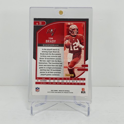 2021 Panini Assoluto VERDE #91 Tom Brady Tampa Bay Buccaneers - Foto 2 di 2