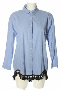ZARA WOMAN Blusa larga estampado a rayas look casual Mujeres Talla EU 38  azul | eBay