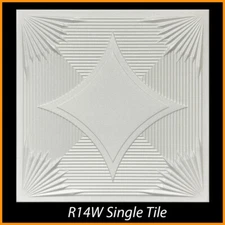 DIY Ceiling Tiles, Glue Up on popcorn. Foam 20x20 R14 White Pack /48 (126.72s/f)