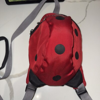 Little Life LadyBird Toddler Red Rucksack Backpack, Safety Reins Harness  Hood UK