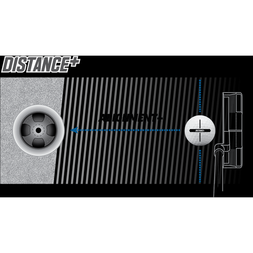 TaylorMade 2021 Distance Plus Golf Balls, 12 Pack, White - Picture 3 of 3