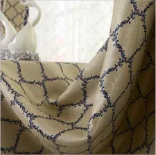 BLOCKOUT EYELET CURTAINS DOUBLE SIDE PATTERN CAMEL LATTE TAN