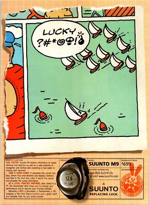 Suunto M9 Replacing Luck Original Vintage Print Ad
