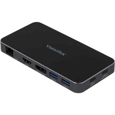 Visiontek 901469 VT400 Dual Display USB-C Docking Station with Power Passthrough