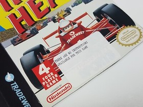 Danny Sullivan's Indy Heat Nintendo NES solo scatola tagliata a noleggio *blockbuster danneggiato
