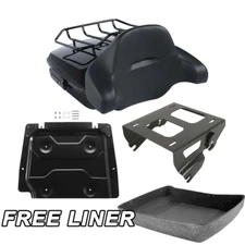 Chopped Trunk Solo Mount Rack Base Plate Fit For Harley Touring Models 14-25 24