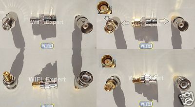 1x SMA Male / Female To BNC Male / Female Jack Plug COAX RF Connector Adapter US