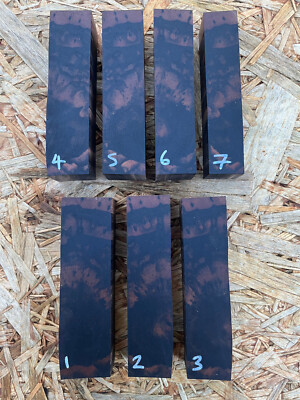 BLACK AND WHITE EBONY X-CUT Messergriff / Schuppen / Tranchierblock
