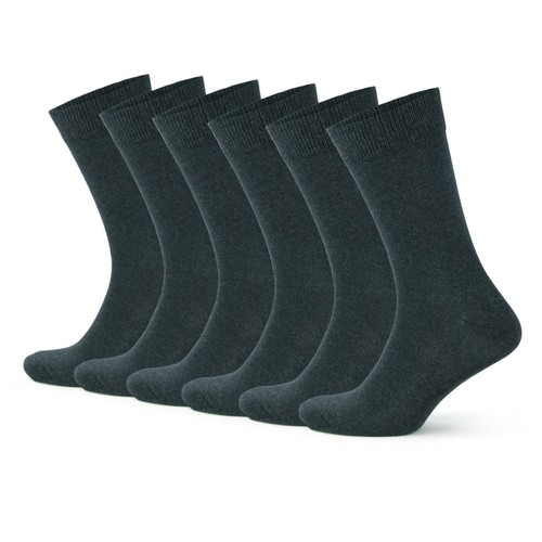 Mens Black Cotton Socks 6 pairs multipack plain black socks luxury
