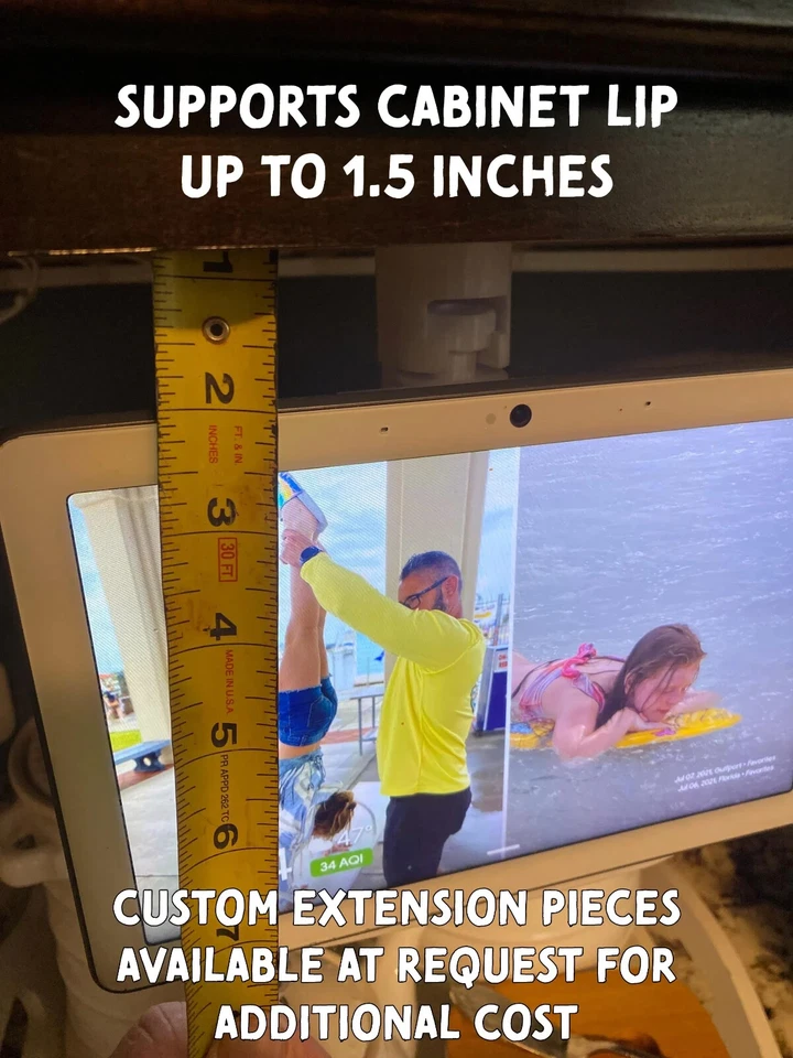 Montaje debajo del gabinete Google Nest Hub Max impreso en 3D - Soporte de pantalla de cocina Foto 4 de 4