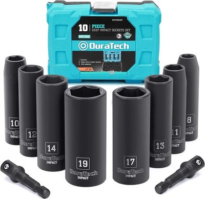 DURATECH 10 Piece 3/8 Inch Drive Impact Socket Set, Including 8PCS Deep Impac...