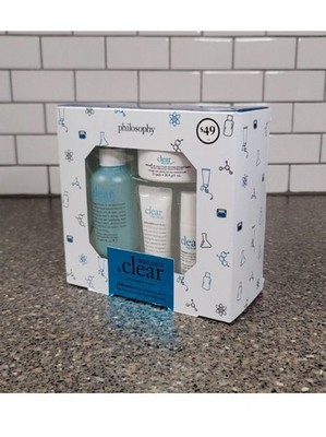 Philosophy Clear Days Ahead Acne Treatment 4 Pc. Trial Set Rare Discontinued NEW