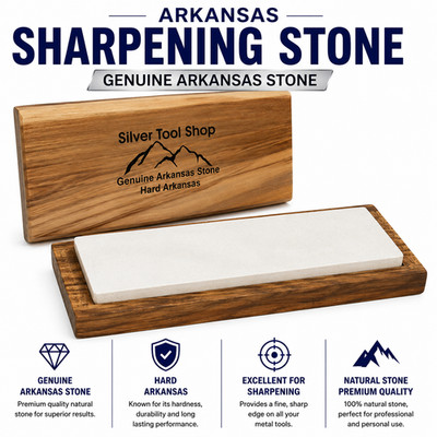 Premium harter Arkansas Stein fein 6 Zoll x 2 Zoll Wetzstein in Box Bank