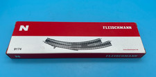 FLEISCHMANN PICCOLO 9174 N GAUGE CURVED POINTS/TURNOUT –BOXED-NEW– EX SHOP STOCK