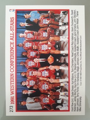 1991-92 NBA Hoops Rick Adelman Coach #273 West All-Star Team Photo B Basketball