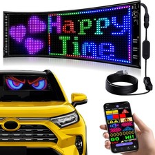 USB LED Car RGB Display Screen Flexible Sign Scrolling Message APP Programmable