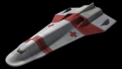 Battlestar Galactica Rising Star 3d Resin Print  8.5''x4.75''