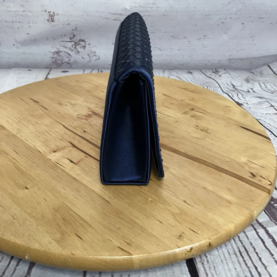 Bolso sin asas Adrianna Papell azul sigrid con cuentas noche correa para el hombro pequeña Foto 4 de 4