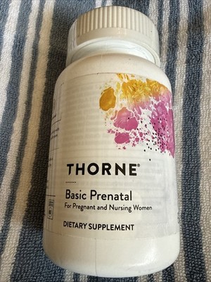 Thorne Research Basic Prenatal Supplement Pregnancy/Nursing 90 Caps Exp 4/27
