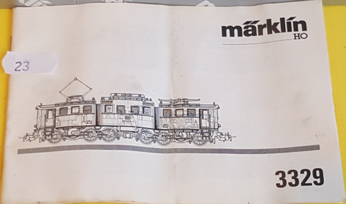 23  Märklin  3329 Elektro-Lokomotive, Bedienungsanleitung  Anleitung | Condition: Gebraucht