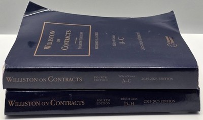 Williston on Contracts 4th E Table of Cases Books 2025 Lord PB Thomson Reuters