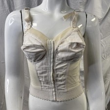 Vintage Cream Corset Top with Adjustable Straps See Measurements Free Shipping