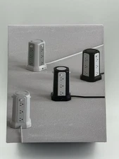 PASSUS Surge Protector with USB A & C Ports With Light Black