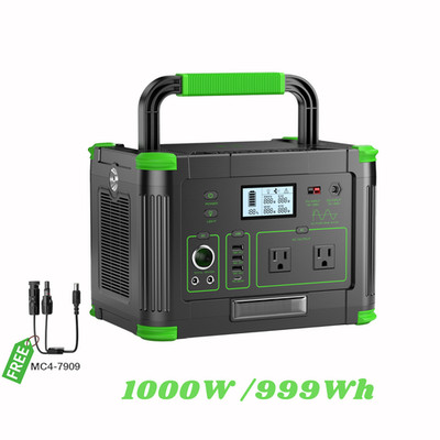 EBL Solar Generator 999Wh | 1000W Portable Power Station, (Peak 2000W) PD 60W