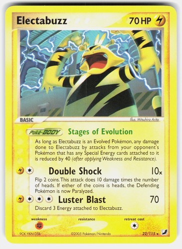 ELECTABUZZ 22/115 RARE UNSEEN FORCES POKEMON NM/M