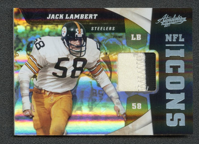 2011 Absolute Jack Lambert Patch /25 PRIME GAME USED #2 HOF